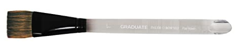Daler Rowney Graduate Waschbürste, flach, Pony-/Synthetik-Material, Größe 1, Schwarz