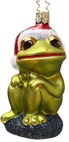 INGE-GLAS Weihnachts-Hänger Weihnachtsfrosch