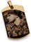 Dog-Tag mit Foto-Gravur I Ihr Bild + Text gravieren Gold Ketten-Anhänger + Silber-Kette