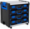 Sortimo WorkMo 24-500 inklusive 8 Kofferschienen und 4 T-BOXXen H Standard, 1000003823, Schwarz,blau