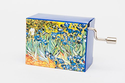 Fridolin 58026 Spieluhr Papillon - Free as the wind/Van Gogh - Blaue Blumen