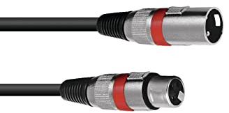 OMNITRONIC 3-Pin XLR Cable 1.5 m Black/Red