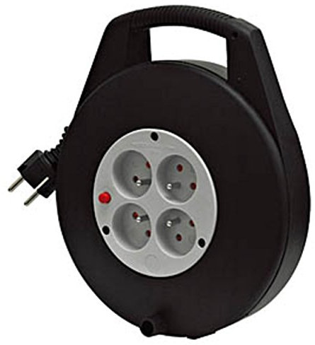 Brennenstuhl Cassette multiprises KB 4 prises 10 m H05VV-F 3G1,5, Noir/Gris, 10 m