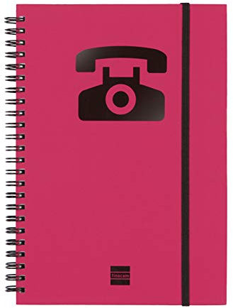 finocam Rubrica Telefonica, Phone - Magenta, Medio - 148 x 210 mm (DIN A5)
