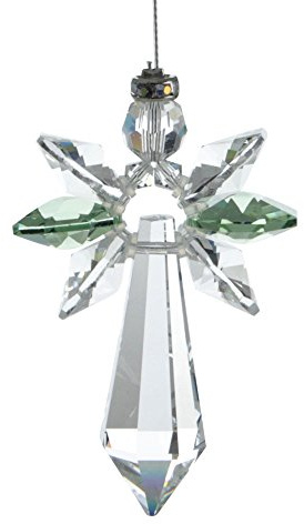 Crystals lucky crystal angel, Crystal, Peridot, 19,4 x 3,5 x 1 cm