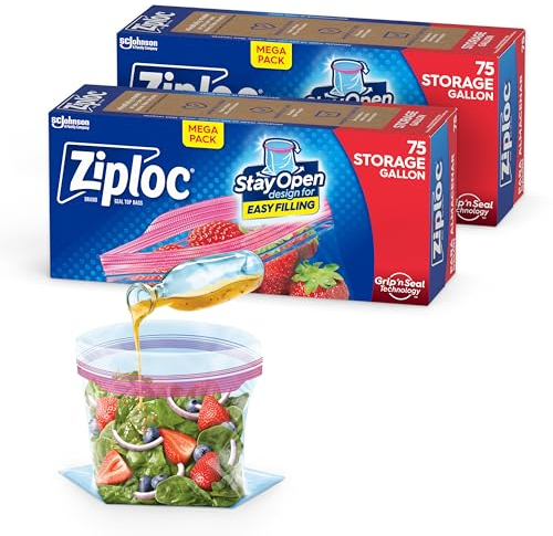 Ziploc Storage Bags Gallon Mega Pack, 150 Count by Ziploc