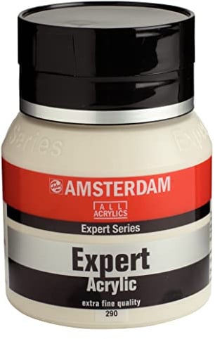 Amsterdam Expert Series Acrylic Paint - Titanium Buff Deep 290-400 ml Jar - Artist Quality - Heavy Body - Long-Lasting - Versatile Application