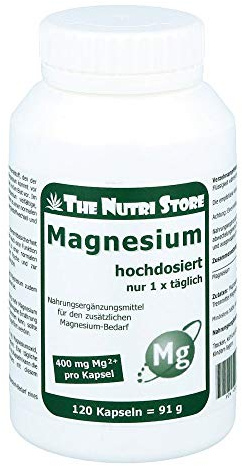 Magnesium 400 mg Kapseln 120 Stk. für den zusätzlichen Magnesium-Bedarf
