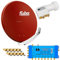 FUBA 8 Teilnehmer Digital SAT Anlage DAA850R + Profi LNB 0,1dB Full HDTV 4K + PMSE Multischalter 5/8 + 24 Vergoldete F-Stecker Gratis dazu