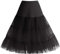 Bbonlinedress Sommerkleid Damen Petticoat Unterrock Crinoline Underskirt Reifrock Rock für 50er Vintage Cocktailkleid Black S