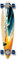 Yocaher Longboard / Skateboard mit besonderer Graphik, komplett, Pintail, 70 mm Rollen, Strand