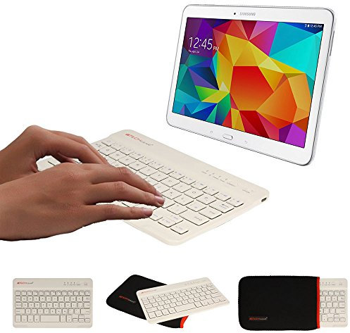TECHGEAR [Active Strike (S) Slim Line Bluetooth Wireless UK Qwerty Keyboard With Carry Case Works for Samsung Galaxy Tab A8 10.5, Tab A7 10.4 SM-X200 SM-X205, Tab A 10.1 SM-T510 T580 Tablets