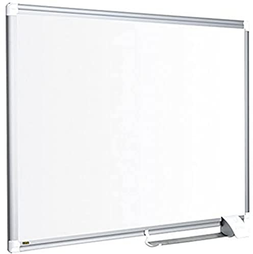 Bi-Office Magnetisches Whiteboard New Generation, Emaillierte Premiumoberfläche, Trocken Abwischbar, Mit Alurahmen Und Stifteablage, Magnettafel, Memoboard, 90 x 60 cm