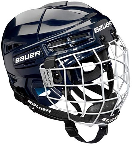 Bauer Helm mit Gitter Prodigy, Kopfumfang 48-53, in der Farbe NAV
