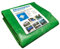 Aquagart Abdeckplane Gewebeplane 10x12m wasserdicht 150g I 120qm Gewebe-Plane mit Ösen grün I Gartenplane Bootsplane