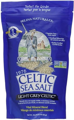 Light Grey Celtic Sea Salt - 454g Resealable Bag - Additive-Free, Delicious Sea Salt, Perfect for Cooking, Baking and More - Gluten-Free, Non-GMO Verified, Kosher and Paleo-Friendly