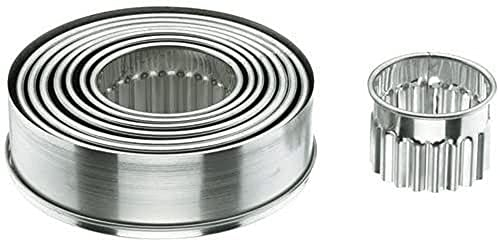 Lacor - 68070 - Caja 9 Cortapastas Redondos Rizados Inox.