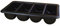 Genware NEV-CB1-1-BLK Cutlery Tray/Box, GN 1/1, 13 x 21, Black