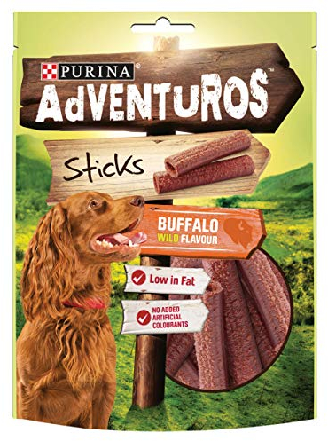 Adventuros Sticks Dog Treats Buffalo Flavour 120g, Pack of 6