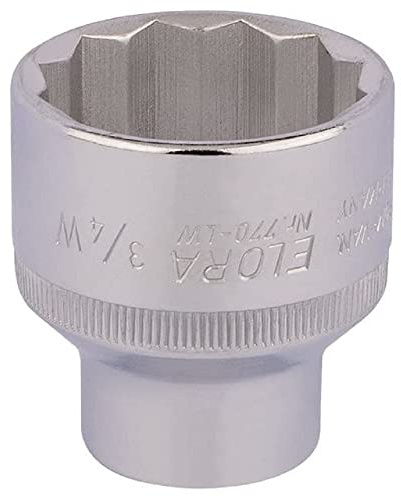 Draper 24898 Elora Bi-Hexagon Socket, 1/2 Square Drive, 3/4 BSW, Blue