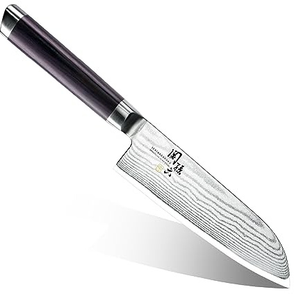 Kai Seki Magoroku Damascus Small Santoku Knife 145mm (AE-5201)
