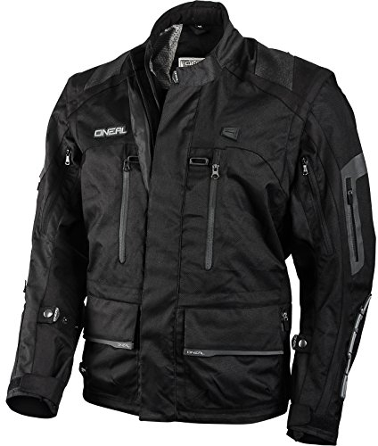 O'NEAL | Enduro-Jacke | Enduro MX | Wasserabweisendes Außenmaterial, Protektorentaschen an Rücken, Ellenbogen und Schultern | Baja Racing Jacket | Erwachsene | Schwarz | Größe XXL