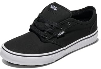 Vans Atwood, Unisex Kids' Low-Top Sneakers, Black (Canvas Black/White), 3 UK (35 EU)