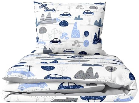 Baby Comfort 2 Piece Children Quilt Duvet & Pillow Set 80x70 cm 12M+ (Cars)