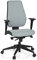 hjh OFFICE 608822 Profi Bürostuhl PRO-TEC 500 Stoff Hellgrau Drehstuhl ergonomisch, Rückenlehne & Armlehnen höhenverstellbar