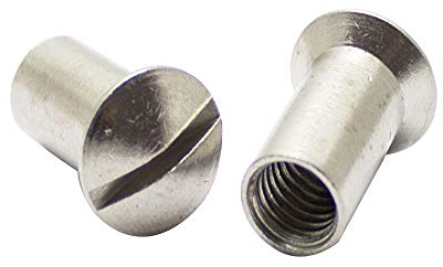 Hülsenmuttern M5 mit Linsenkopf u. Schlitz Edelstahl A1 (5 Stück) - Hülsenmutter
