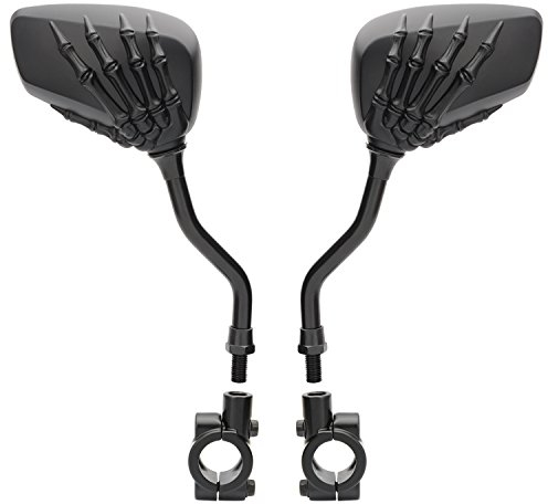 TOPCABIN 1 Paar Fahrradspiegel, Big View Fahrrad-Rückspiegel, Rückspiegel, Rückspiegel, verstellbarer Fahrradspiegel, auch geeignet für Motorradspiegel schwarz