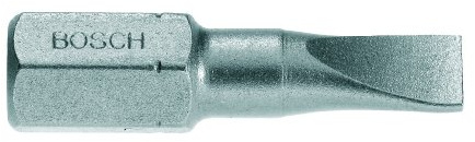 Bosch Professional Bit Extra-Hart für Längsschlitz-Schrauben (S1,2 x 6,5; Länge: 25 mm, 25 Stück)