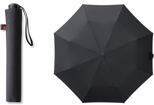Knirps Taschenschirm Topmatic SL Black, Schwarz, Länge ca. 34,5 cm, Durchmesser ca. 5 cm