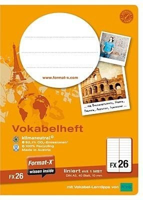 Format-X 070540 11 FX 26 Vokabelheft, weiß