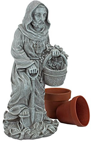 Design Toscano Saint Fiacre, le Saint patron des jardiniers
