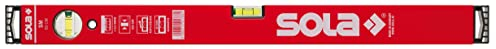 Sola SM RED - Wasserwaage aus Aluminium, 60 cm, mit 2 Luftblasen, Rot