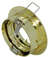 Lampenlux Einbaustrahler Samila rund 230V GU10 Aluminium schwenkbar (gold glänzend, ohne Leuchtmittel)