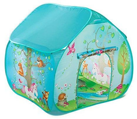 Tente de Jeu Pop Up pour Enfants Conçue comme Une forêt enchantée avec Une Surface de Jeu imprimée Unique: Tente de Jeu pour Les Filles/Playhouse/Den