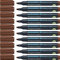 Schneider Maxx 133 Permanent-Marker mit Keilspitze (Strichstärke: 1-4 mm, nachfüllbar) 10er Packung braun