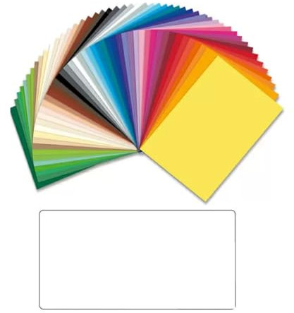 Tonpapier 130 g/qm 50x70 cm, Weiß, 10 Bogen