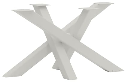CM Furniture Patas para Mesa Cristal Madera Bianco Base Spider Tipo Araña para Spider Tipo Forma X Cruzadas Estrellam Carga Pesada - para Mesa de Centro Salón A: 43 cm DIY Loft Base de Encimera