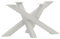 CM Furniture Patas para Mesa Cristal Madera Bianco Base Spider Tipo Araña para Spider Tipo Forma X Cruzadas Estrellam Carga Pesada - para Mesa de Centro Salón A: 43 cm DIY Loft Base de Encimera