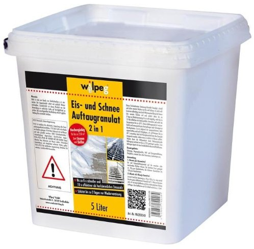 WILPEG Eis- & Schnee Auftaugranulat 2in1 - das bessere Streusalz - 5 Liter Eimer