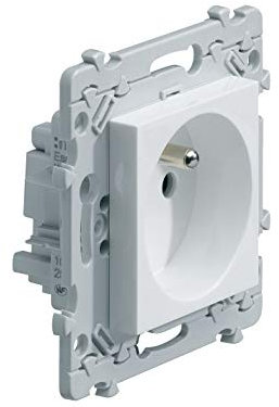 HAGER - Mécanisme prise de courant 2P+T 16A détrompée Sans vis - Essensya - WE105