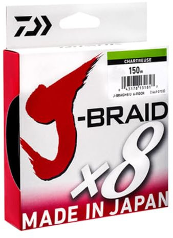 Daiwa Jbraid 8 Braid 150, Grün, Größe 0,220 mm