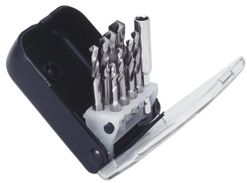 Exact 50905 Clip Set Spiralbohrerbitsatz 9-teilig Ø 3-10mm HSS + Senk Bit Ø 10,4 + Bithalter 1/4Antrieb