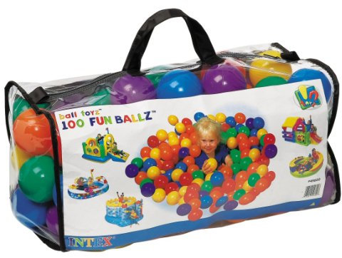 100 Large Multi Coloured Plastic Fun Balls *Pools + Play* Childs Toy