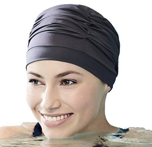 Christine Headwear Gorro de baño -Piscina, SPA y Playa- específico para Mujeres con quimioterapia (Negro)
