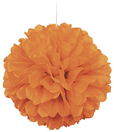 Unique Party 64276 - 40cm Orange Tissue Paper Pom Pom Party Decoration