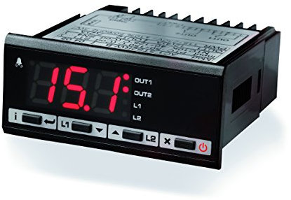 Fantini Cosmi L02DM1 Termostato On/Off, P.I.D. a 1 Uscita, 230 V, Nero